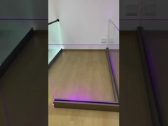 6063-T5 Canale U in alluminio per ringhiera di vetro con luci a LED